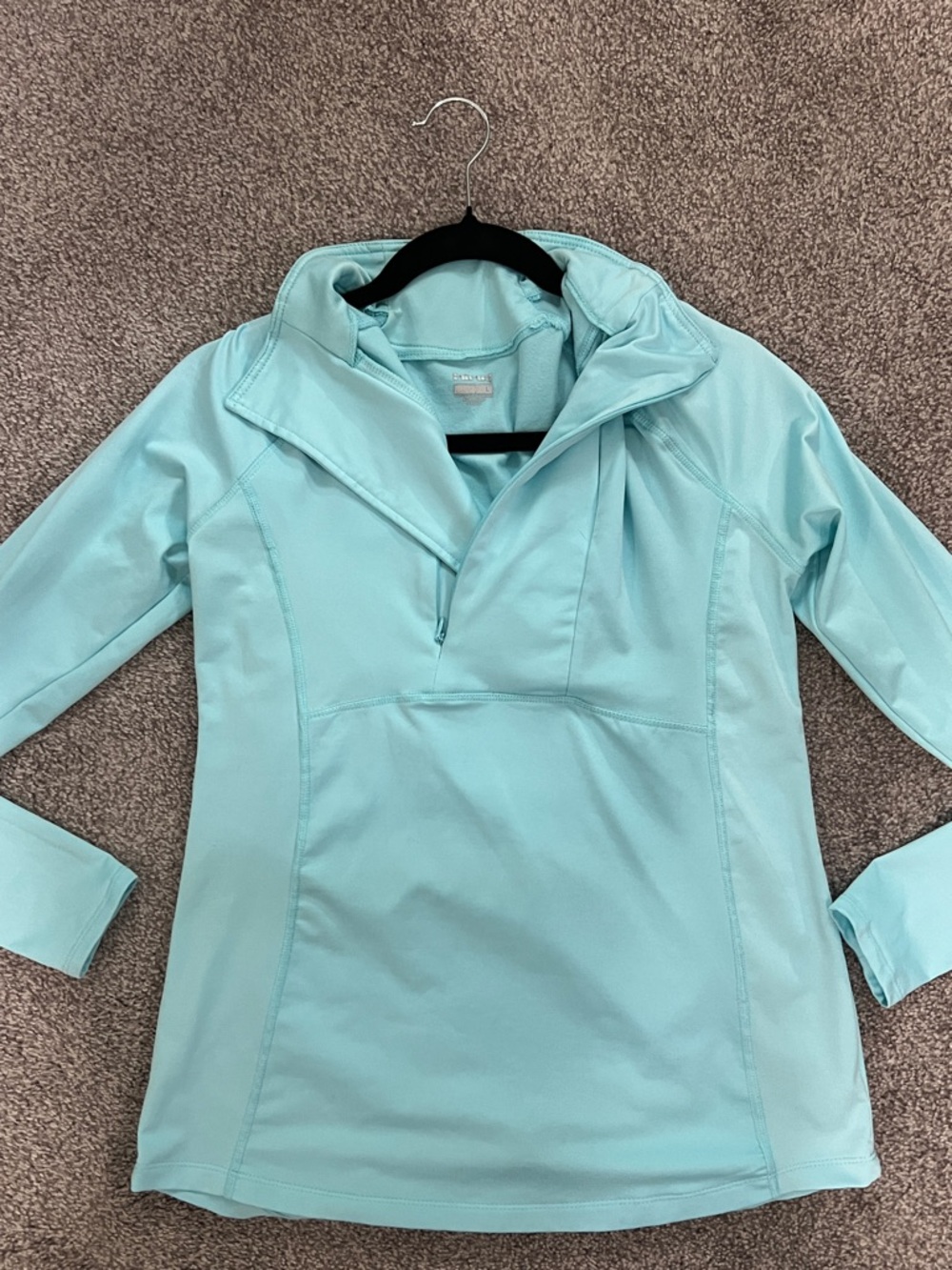 Light Aqua Workout Quarter-Zip